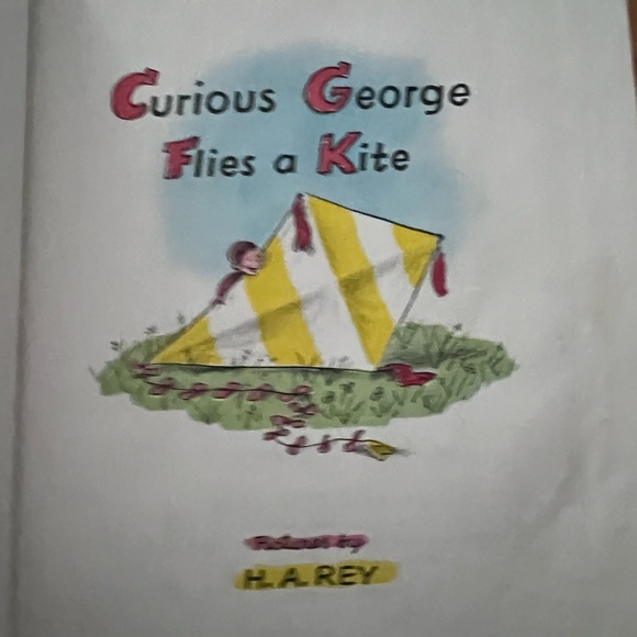 Curious George Flies A Kite by Margaret Rey pictures by HA Rey Vintage - Picture 3 of 9